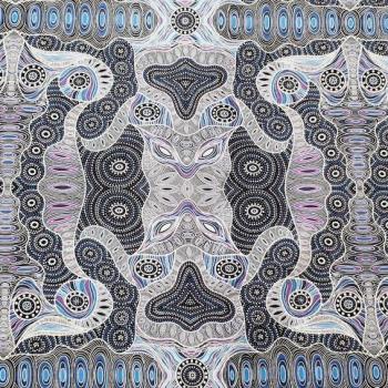 Preview: PURPLE REGENERATION Aborigines Stoff aus Australien